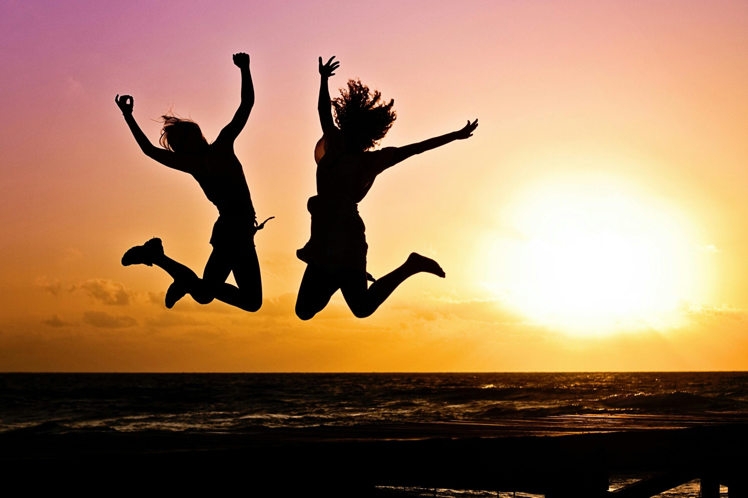 Yerba mate health effects. People jumping.